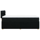 kontinentalseng med madras 100x200 cm stof sort