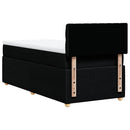 kontinentalseng med madras 100x200 cm stof sort