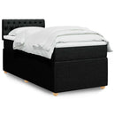 kontinentalseng med madras 100x200 cm stof sort