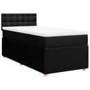 kontinentalseng med madras 100x200 cm stof sort