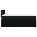 kontinentalseng med madras 100x200 cm stof sort