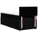 kontinentalseng med madras 100x200 cm stof sort