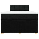 kontinentalseng med madras 120x190 cm stof sort
