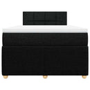 kontinentalseng med madras 120x200 cm stof sort