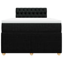 kontinentalseng med madras 120x200 cm stof sort