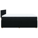 kontinentalseng med madras 140x190 cm stof sort
