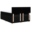 kontinentalseng med madras 140x190 cm stof sort