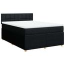 kontinentalseng med madras 140x190 cm stof sort