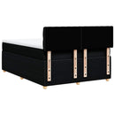 kontinentalseng med madras 140x190 cm stof sort