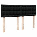 kontinentalseng med madras 140x190 cm stof sort
