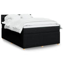 kontinentalseng med madras 140x190 cm stof sort