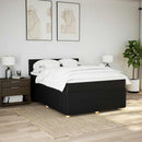 kontinentalseng med madras 140x200 cm stof sort
