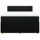 kontinentalseng med madras 140x200 cm stof sort