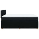 kontinentalseng med madras 140x200 cm stof sort