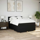 kontinentalseng med madras 160x200 cm stof sort