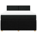 kontinentalseng med madras 160x200 cm stof sort
