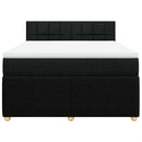 kontinentalseng med madras 160x200 cm stof sort