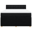 kontinentalseng med madras 160x200 cm stof sort