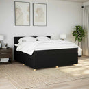 kontinentalseng med madras 180x200 cm stof sort