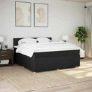 kontinentalseng med madras 180x200 cm stof sort