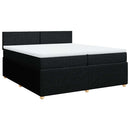 kontinentalseng med madras 200x200 cm stof sort