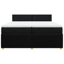 kontinentalseng med madras 200x200 cm stof sort