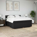 kontinentalseng med madras 200x200 cm stof sort