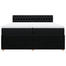 kontinentalseng med madras 200x200 cm stof sort
