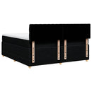 kontinentalseng med madras 200x200 cm stof sort
