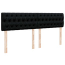 kontinentalseng med madras 200x200 cm stof sort