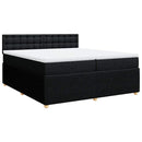 kontinentalseng med madras 200x200 cm stof sort
