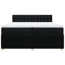 kontinentalseng med madras 200x200 cm stof sort