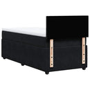 kontinentalseng med madras 90x190 cm fløjl sort