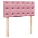 kontinentalseng med madras 90x190 cm fløjl pink