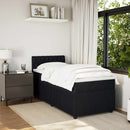 kontinentalseng med madras 90x200 cm fløjl sort