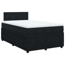 kontinentalseng med madras 120x190 cm velour sort