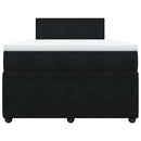kontinentalseng med madras 120x190 cm velour sort