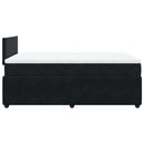 kontinentalseng med madras 120x190 cm velour sort
