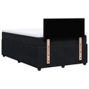kontinentalseng med madras 120x190 cm velour sort