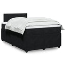 kontinentalseng med madras 120x190 cm velour sort