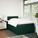 kontinentalseng med madras 120x190 cm velour mørkegrøn