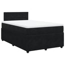 kontinentalseng med madras 120x190 cm velour sort