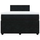 kontinentalseng med madras 120x190 cm velour sort