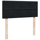 kontinentalseng med madras 120x190 cm velour sort