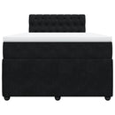 kontinentalseng med madras 120x190 cm velour sort