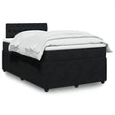 kontinentalseng med madras 120x190 cm velour sort