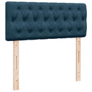 kontinentalseng med madras 120x190 cm velour blå
