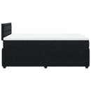 kontinentalseng med madras 120x190 cm velour sort