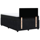 kontinentalseng med madras 120x190 cm velour sort