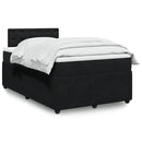 kontinentalseng med madras 120x190 cm velour sort
